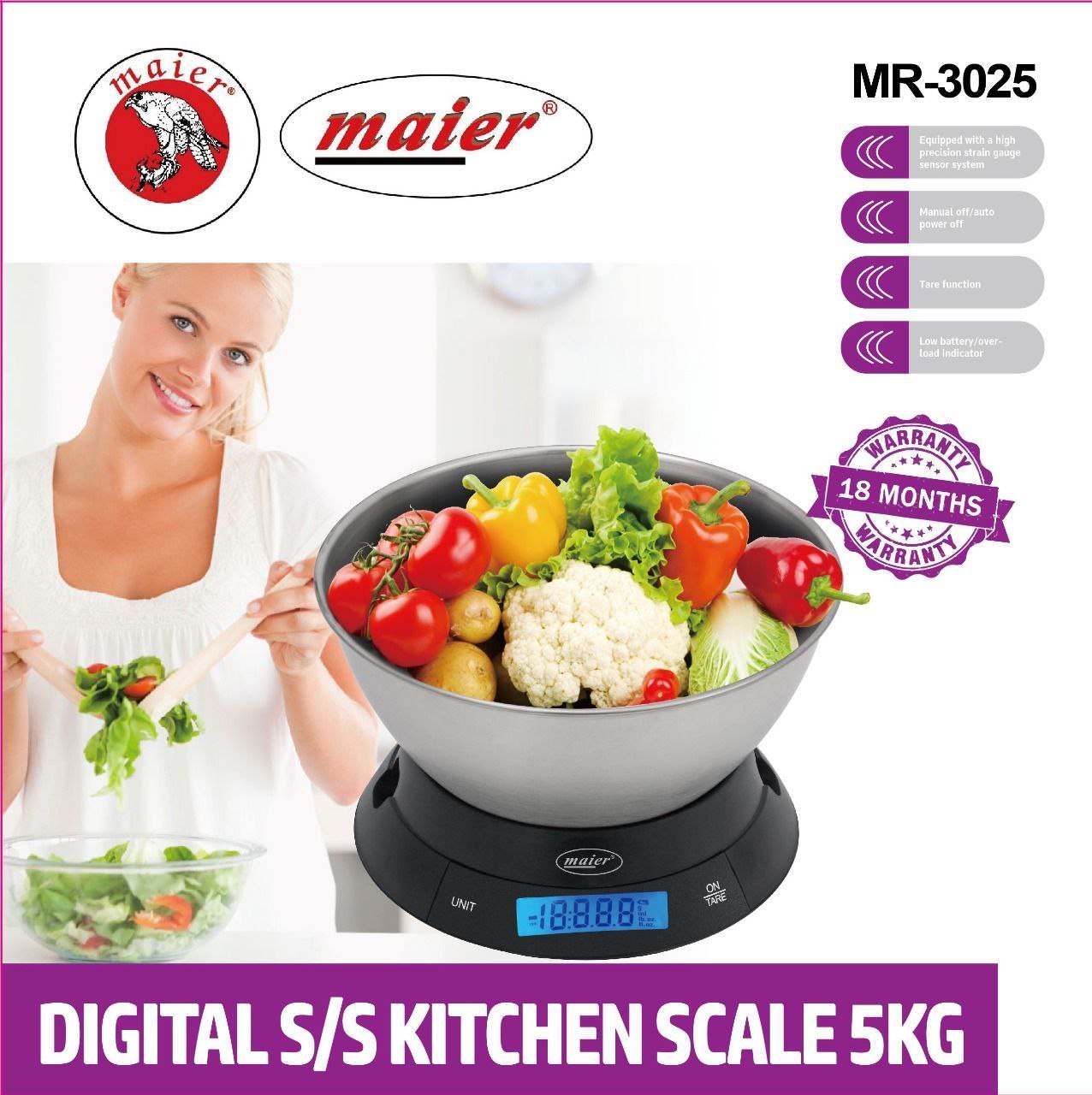 ترازو آشپزخانه مایر مدل Maier MR-3025