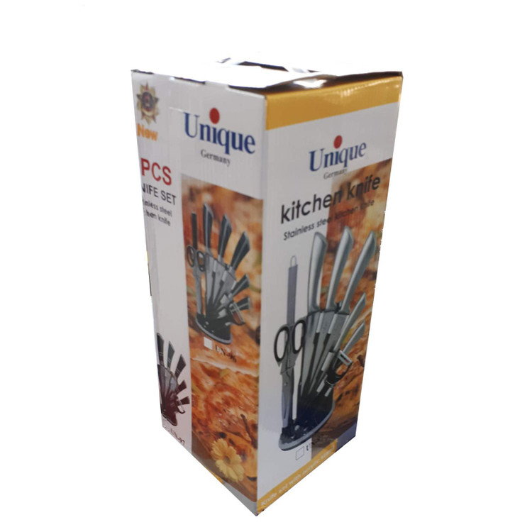 سرویس چاقو یونیک مشکی ۹ تیکه مدل KF-84B