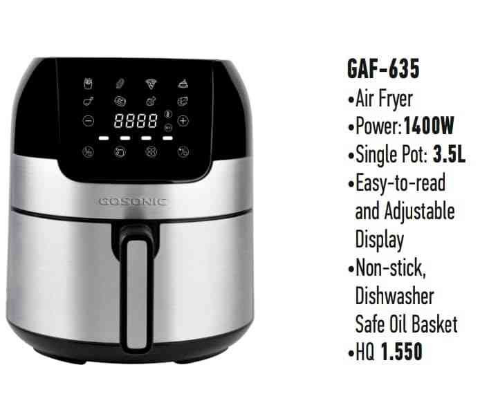 سرخ کن گوسونیک ۳٫۵ لیتر دیجیتال ۱۴۰۰ وات مدل GAF-635