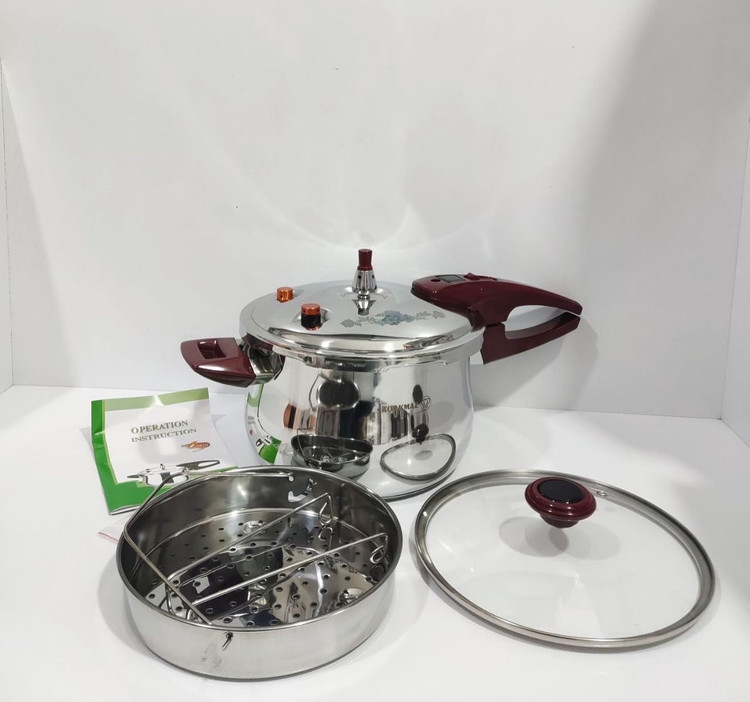 دیگ زودپز 6لیتر روگازی کرکماز مدل KORKMAZ inox 6L