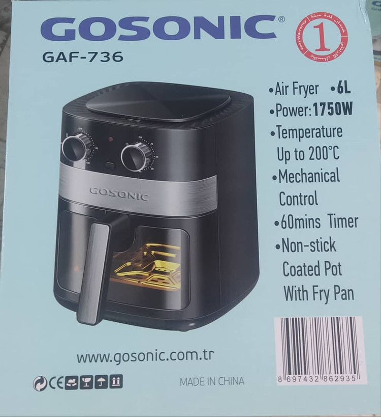سرخ کن بدون روغن ۶ لیتر گوسونیک مدل GAF-736