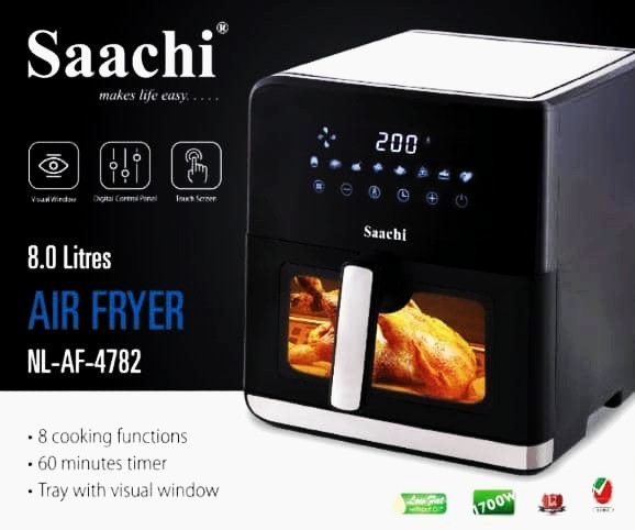 سرخ کن بدون روغن ۸ لیتر ساچی مدل NL-AF-4782