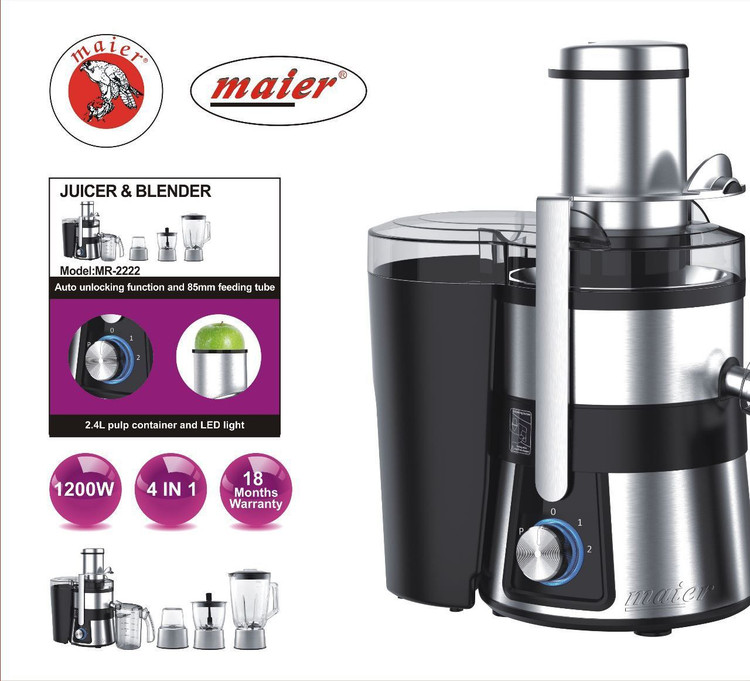 آبمیوه گیری ۴ کاره مایر مدل MR-2222