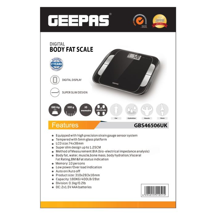 ترازو دیجیتالی جیپاس مدل GBS46506UK