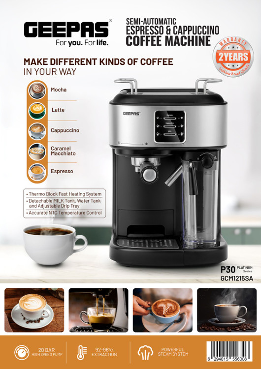 اسپرسوساز اتوماتیک جیپاس مدل GCM1215SA