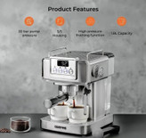 اسپرسوساز جیپاس 20 بار 1850 وات مدل GCM41520