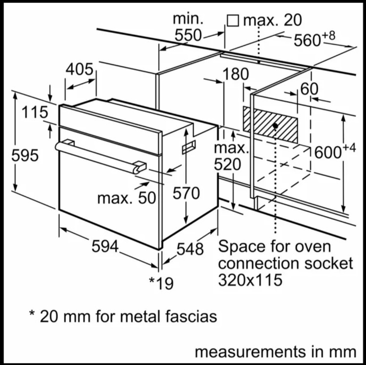 فر توکار بوش مدل HBF534ES0