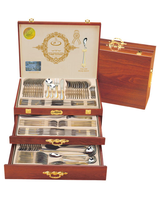 سرویس قاشق چنگال ۱۲۸تیکه عرشیا آلمان مدلTM786GS-1415