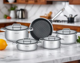 سرویس قابلمه کف لیزری 9تکه عرشیا مدلSS050-3543