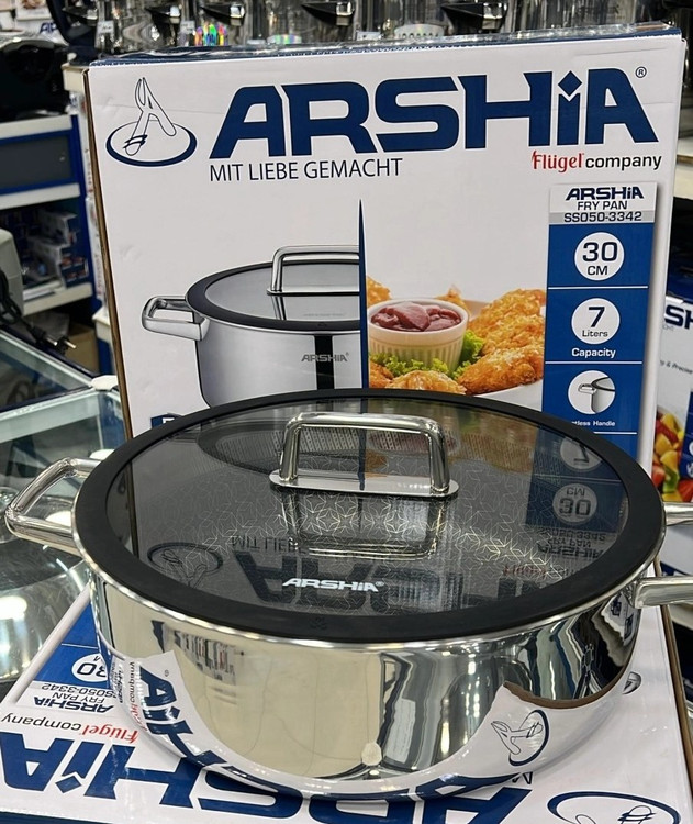 ماهیتابه دوسته ۳۰سانت کف لیزری عرشیا مدلSS050-3342