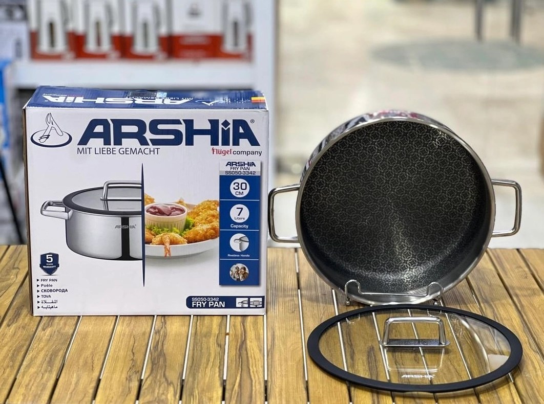 ماهیتابه دوسته ۳۰سانت کف لیزری عرشیا مدلSS050-3342