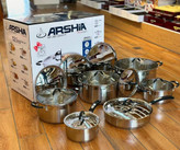 سرویس قابلمه 12پارچه استیل عرشیا مدلSS498-3319