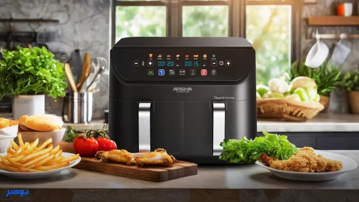 سرخ کن دوقلو بدون روغن عرشیا مدل AF360-3185
