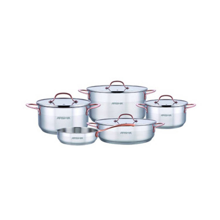 سرویس قابلمه 9پارچه استیل عرشیا مدلSS064-3175