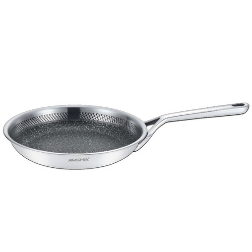 ماهی تابه استیل کف لیزری عرشیا 28 سانتی، حجم 2.3 لیتر مدل -3166
