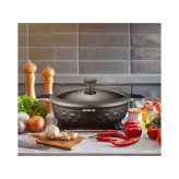 ماهیتابه عرشیا با درب دو دسته، سایز 28 سانتیمتر CO110-3158