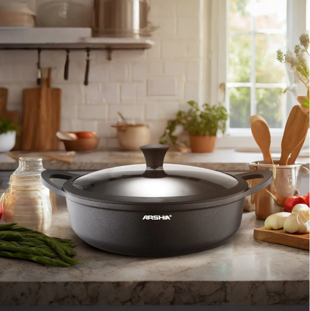 ماهیتابه دو دسته 32سانت چدن عرشیا مدلCO498-3118