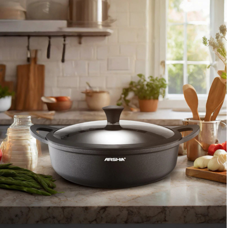 ماهیتابه دو دسته 32سانت چدن عرشیا مدلCO498-3118