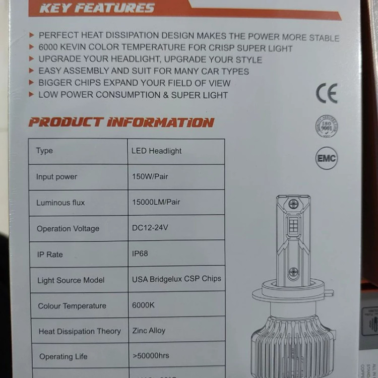 هدلایت خودرو کانپکس مدل M10 Pro پایه H7