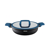 ماهیتابه عرشیا با دسته دوتایی و درب آبی، سایز ۳۲ سانتیمتر CO135-3107