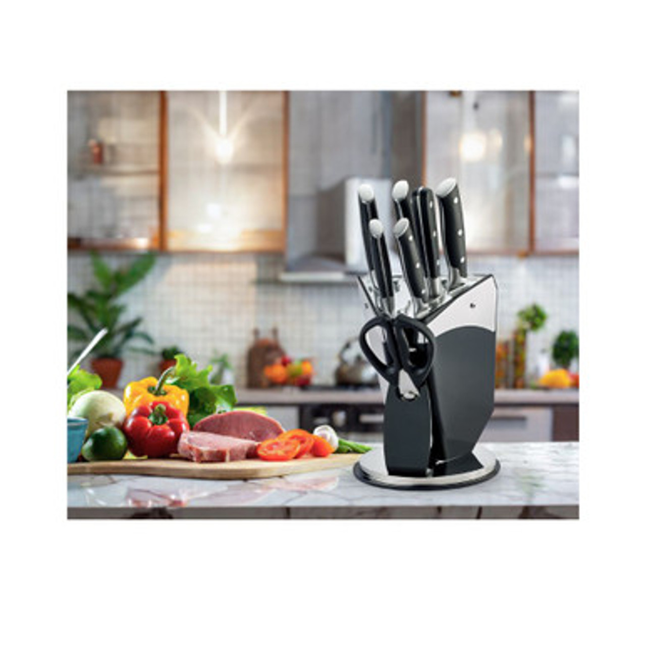 سرویس چاقو 8 تیکه مشکی عرشیا ARSHIAمدل K118-3093