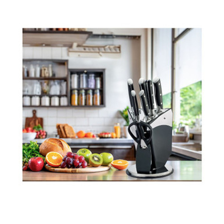 سرویس چاقو 8 تیکه مشکی عرشیا ARSHIAمدل K118-3093