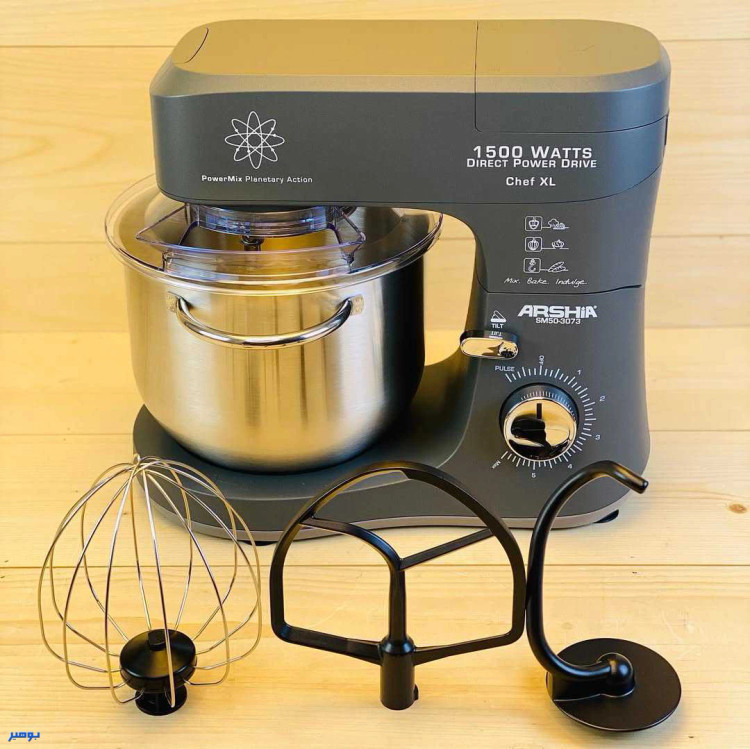 همزن کاسه دار حرفه ای 7 لیتری عرشیا مدل SM50-3073