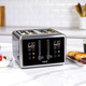توستر نان دیجیتال ۴ تکهای عرشیا مشکی BT118-3072