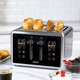 توستر نان دیجیتال ۴ تکهای عرشیا مشکی BT118-3072