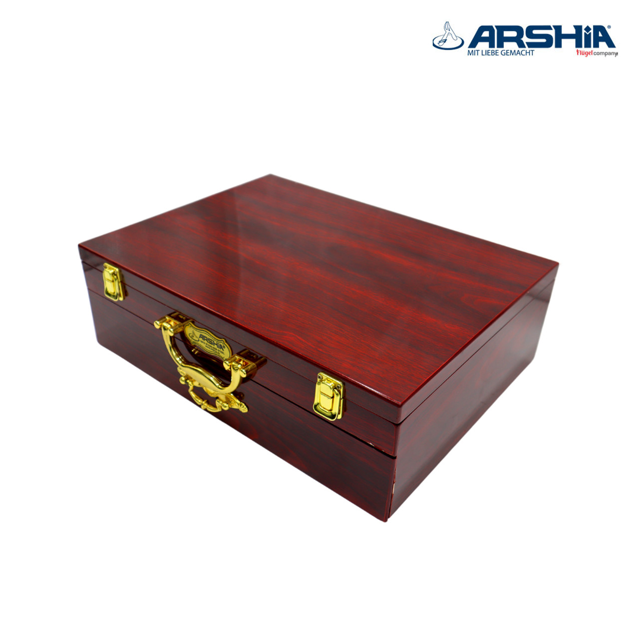 سرویس قاشق و چنگال ۸۶ پارچه عرشیا استیل طلایی و نقره‌ای مدل TM762G-3045