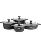 سرویس قابلمه دایکاست عرشیا 8 پارچه مشکی مدل CO110-3009