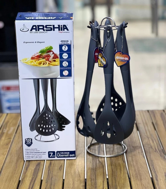 ست کفگیر و ملاقه سیلسکونی 7تکه عرشیا مدلUL135-3006