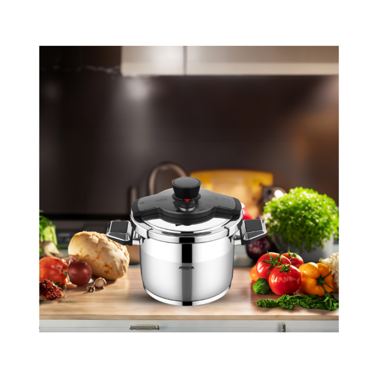 زودپز استیل عرشیا ۷ لیتری خاکستری مدل PR116-2996