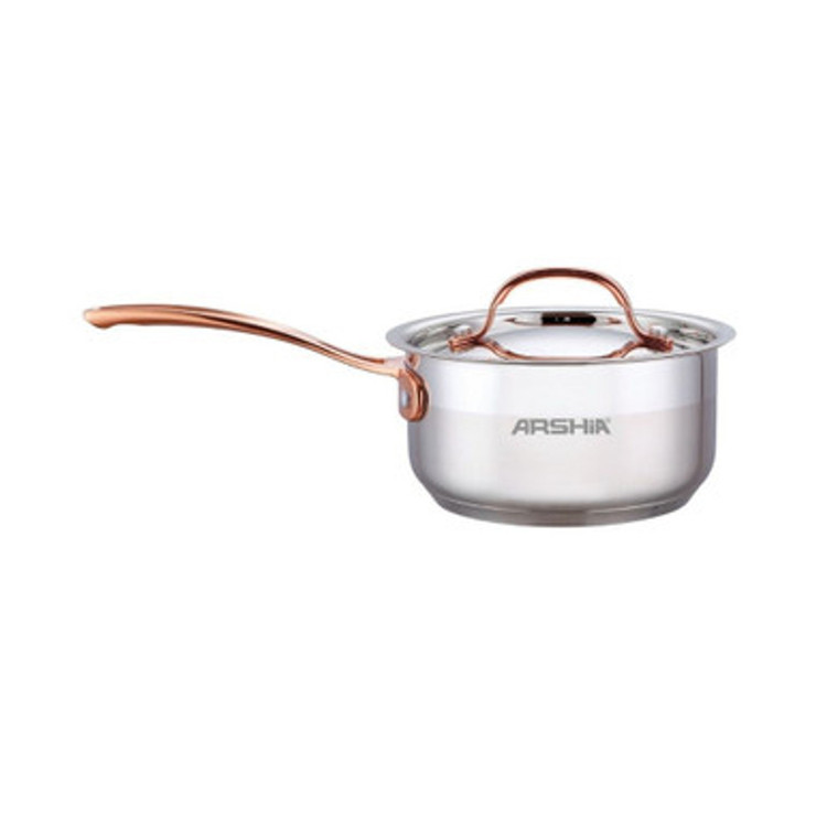 شیرجوش استیل عرشیا (درب استیل+درب شیشه) مدل SS014-2981