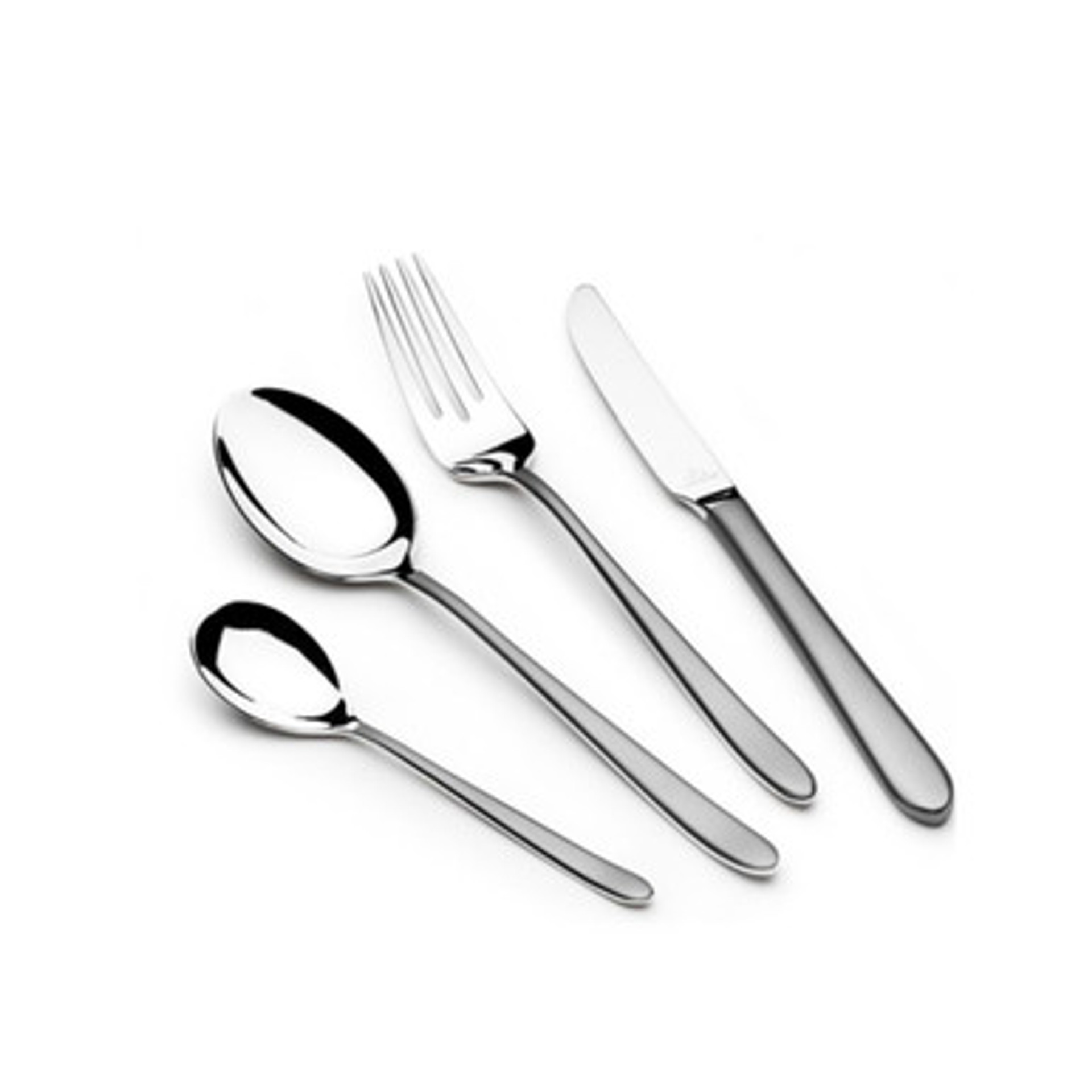 سرویس قاشق و چنگال ۴۸ پارچه عرشیا استیل نقره‌ای مات مدل TM1401M-2820