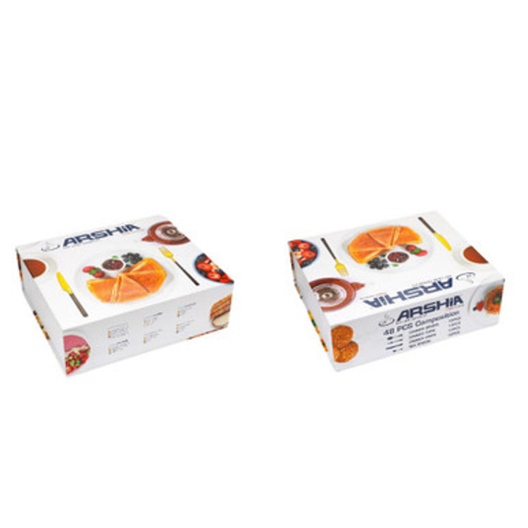 سرویس قاشق و چنگال ۴۸ پارچه عرشیا استیل نقرهای مات مدل TM1401M-2820