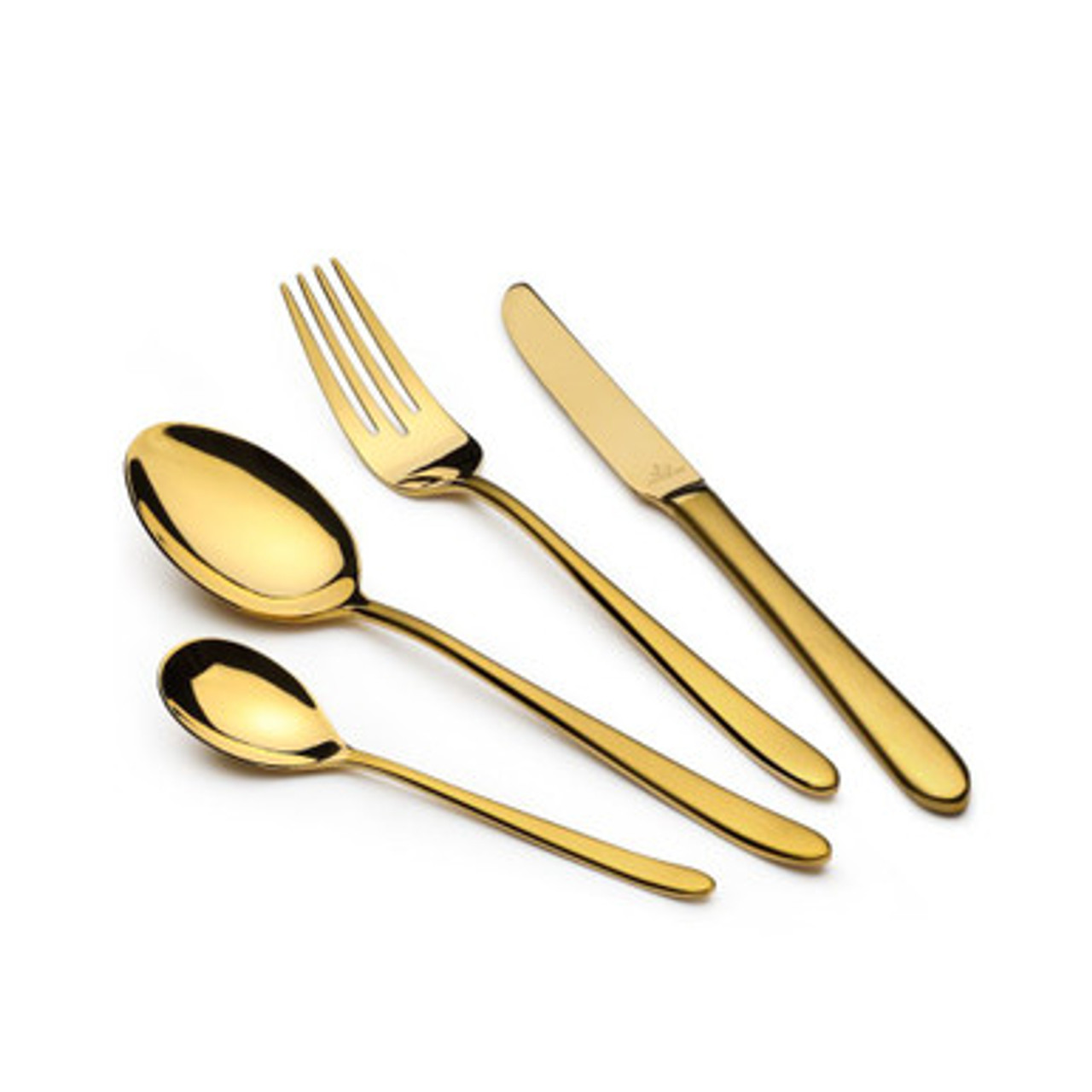 سرویس قاشق و چنگال استیل ۱۳۳ پارچه عرشیا طرح چوبی طلایی و نقره‌ای مدل TM1401GS-2804