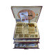 سرویس قاشق و چنگال عرشیا استیل با جعبه چوبی 128 پارچه طلایی مدل TM287GGS-2792