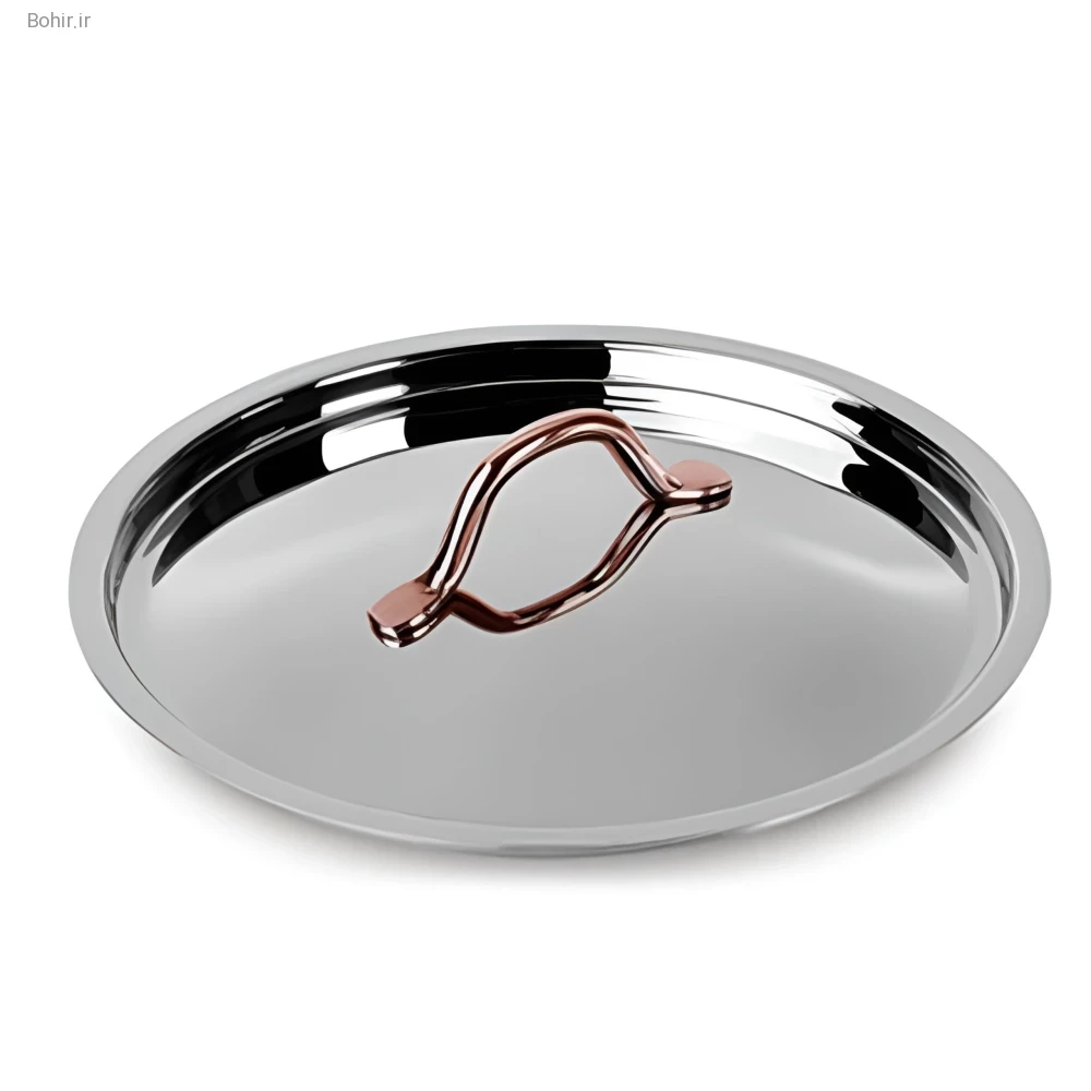 ماهی تابه تک دسته ۲۸سانت استیل دسته مسی مدل SS014-2979