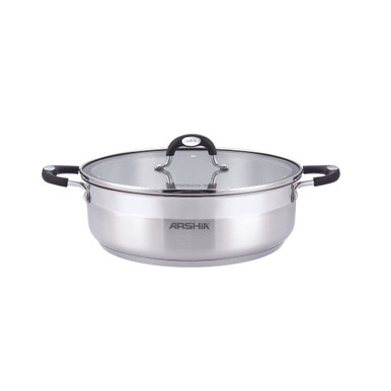 ماهیتابه دو دسته 28سانت دو درب استیل عرشیا مدلSS478-3086