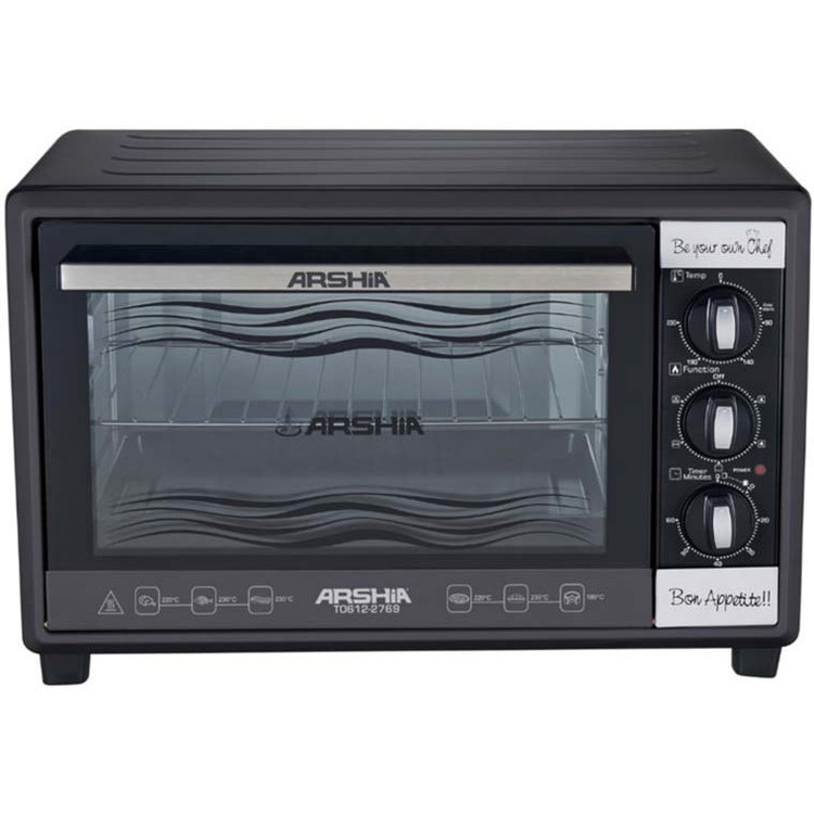 توستر35لیتری عرشیا مشکی مدل TO612-2769