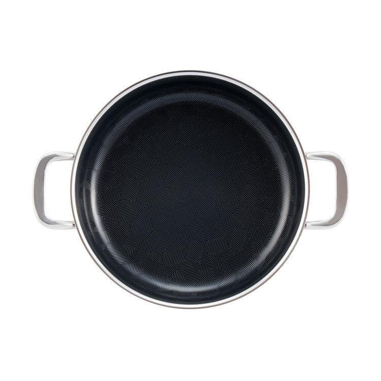 ماهیتابه استیل دو دسته جدید کف لیزری 24سانت عرشیا مدلSS622-3699