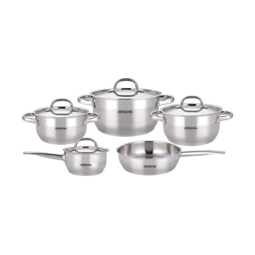 سرویس قابلمه 9پارچه استیل عرشیا مدلSS180-3870)