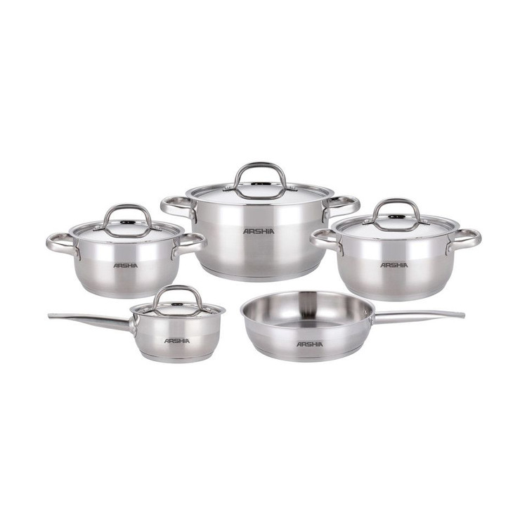 سرویس قابلمه 9پارچه استیل عرشیا مدلSS180-3870)