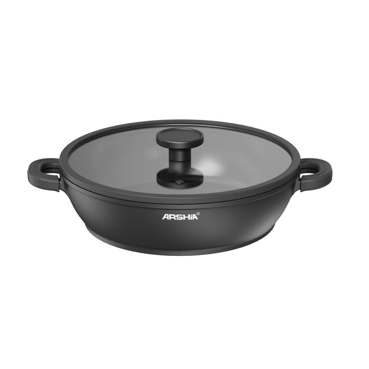 ماهیتابه دو دسته 28سانت چدن عرشیا مدلCO180-3737