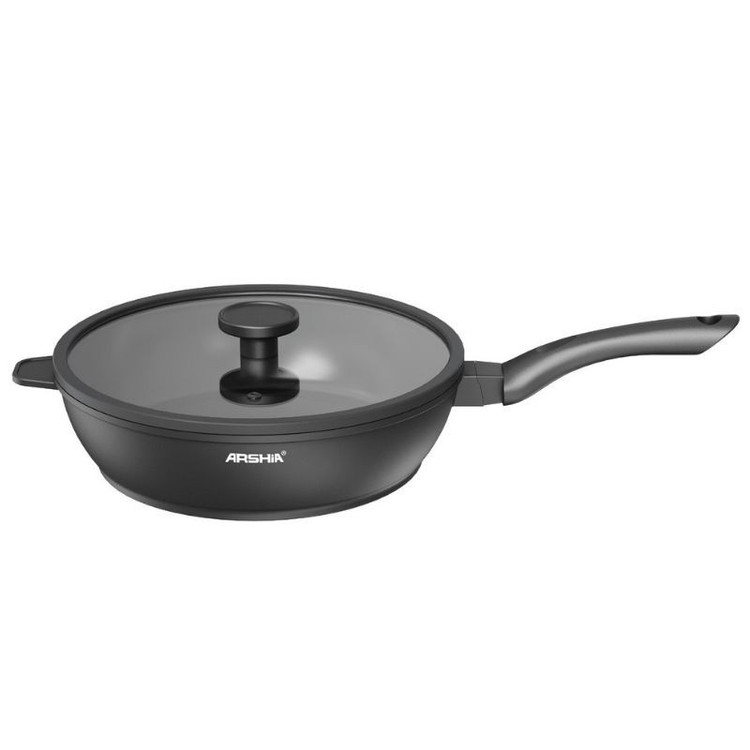 ماهیتابه تک دسته 28سانت چدن عرشیا مدلCO180-3741