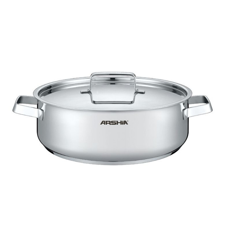 ماهیتابه دو دسته 26 سانت استیل عرشیا مدل SS768 -3669